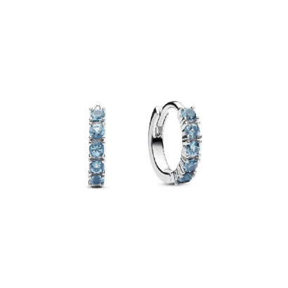 Arracades Pandora plata zircon blau tipo criolla - 293849C01