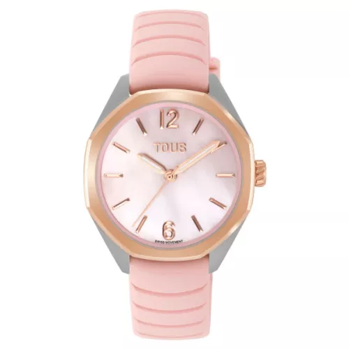 Reloj Tous Now Lady esfera nacar caucho rosa - 3000141600