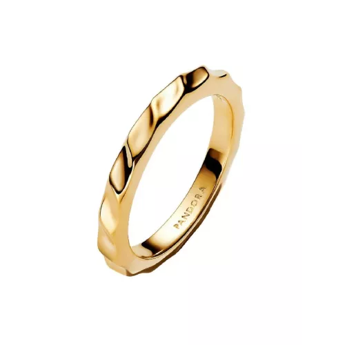Anillo Pandora plata 14k gold plated agallonada - 163885C00