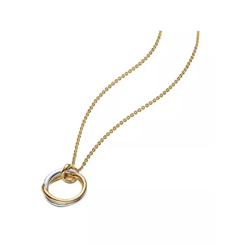 Penjoll Pandora plata 14k gold-plated entrellaçat cadena 45cm - 363882C00-45