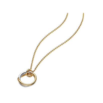 Colgante Pandora plata 14k gold plated entrelazado cadena 45cm ajustable a 42cm y 38cm - 363882C00-45