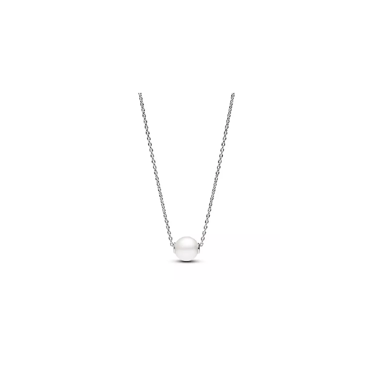 Collar Pandora plata perla cultiv.dolça cadena plata - 393167C01-45