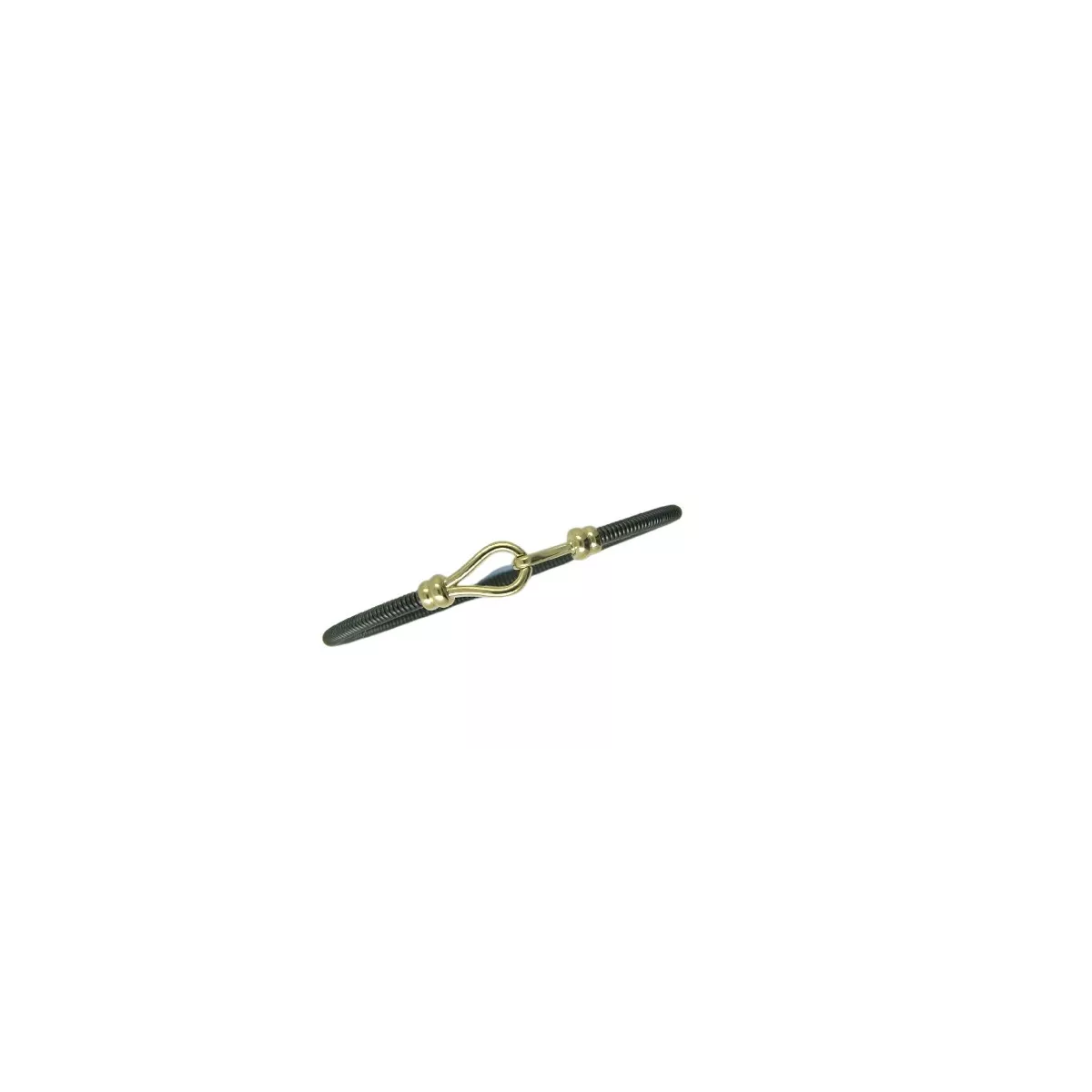 Polsera or groc 18k cable acer negre - V-3564/PU