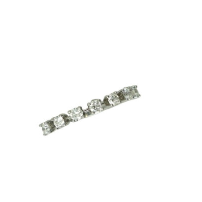 Anell or blanc 18k mitja corona 7 brillants 0.49k - JABR0483