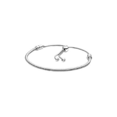 Pulsera Pandora plata semi rigida dos circonitas - 599652C01-2