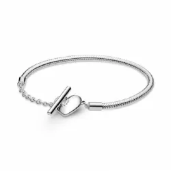 Polsera Pandora plata tanca cor T - 599285C00