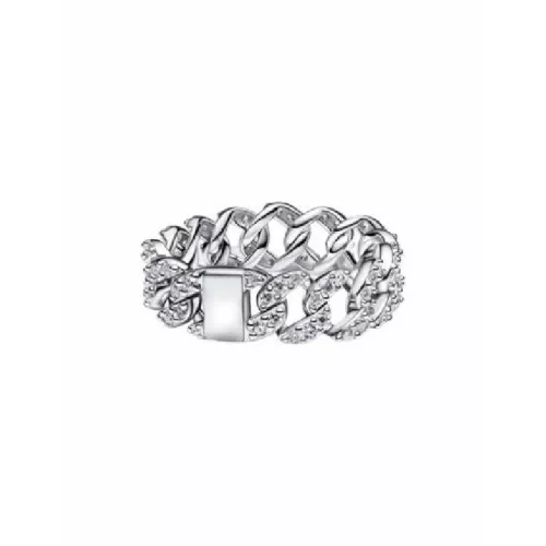Anillo Pandora plata mallas circon - 193557C01