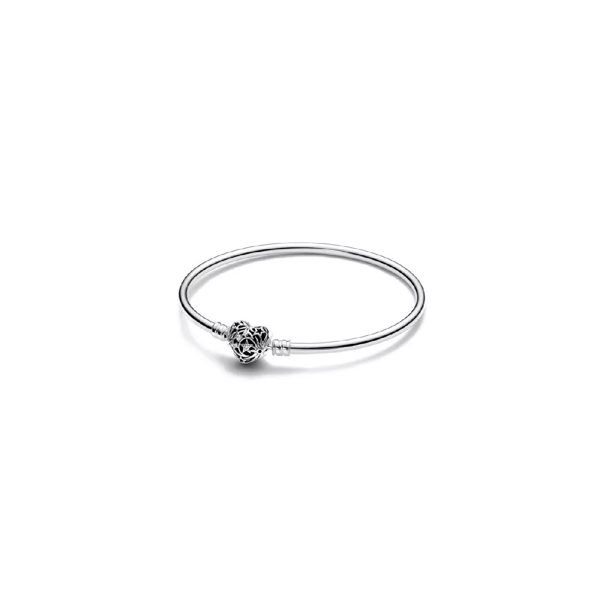 Pulsera Pandora plata cierre corazon calado circon - 593400C01