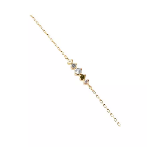 Polsera Pdpaola Estela plata xapada zircon multicolor - PU01-A42-U