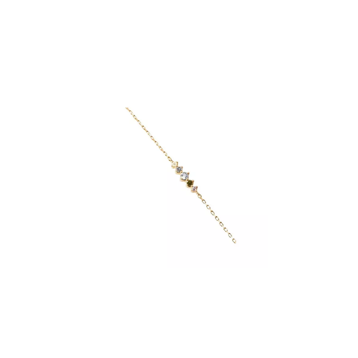 Polsera Pdpaola Estela plata xapada zircon multicolor - PU01-A42-U