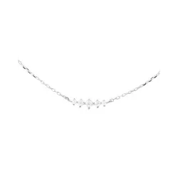 Collar Pdpaola Estela plata zircon cadena 50cm ajustable de 45-40cm - CO02-B61-U