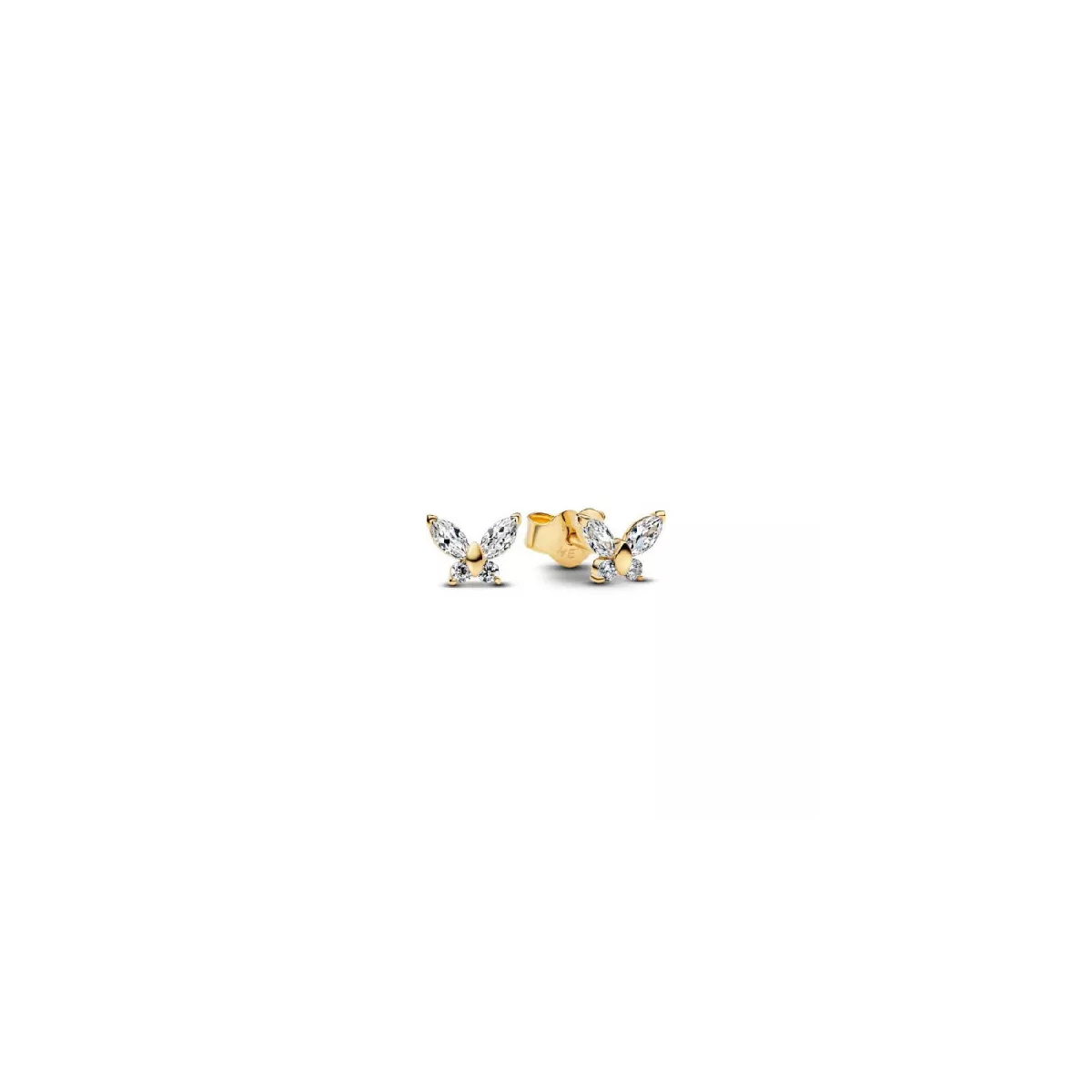 Pendientes Pandora plata 14k gold plated mariposa circon  - 264264C01