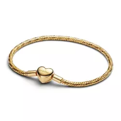 Polsera Pandora plata 14kt gold plated tanca cor - 564236C00