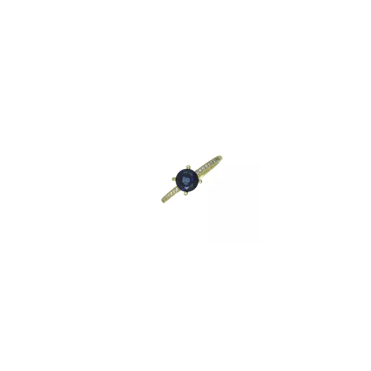 Anell or groc 18 brillants 0.08k safir blau - DT700111ZAF
