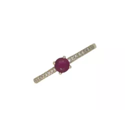 Anell or rosa 18 brillants 0.08k rubi - DT700214RUB