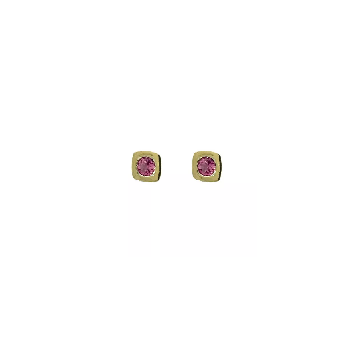 Pendientes Miquel Sarda plata oro y turmalina rosa - 25124