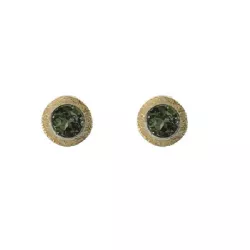 Pendientes Miquel Sarda plata oro y turmalina verde - 25125
