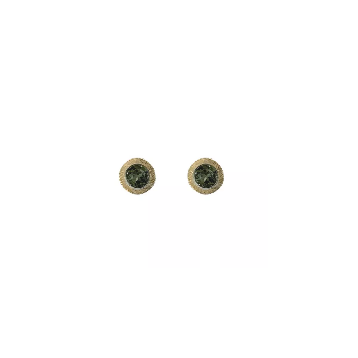 Pendientes Miquel Sarda plata oro y turmalina verde - 25125