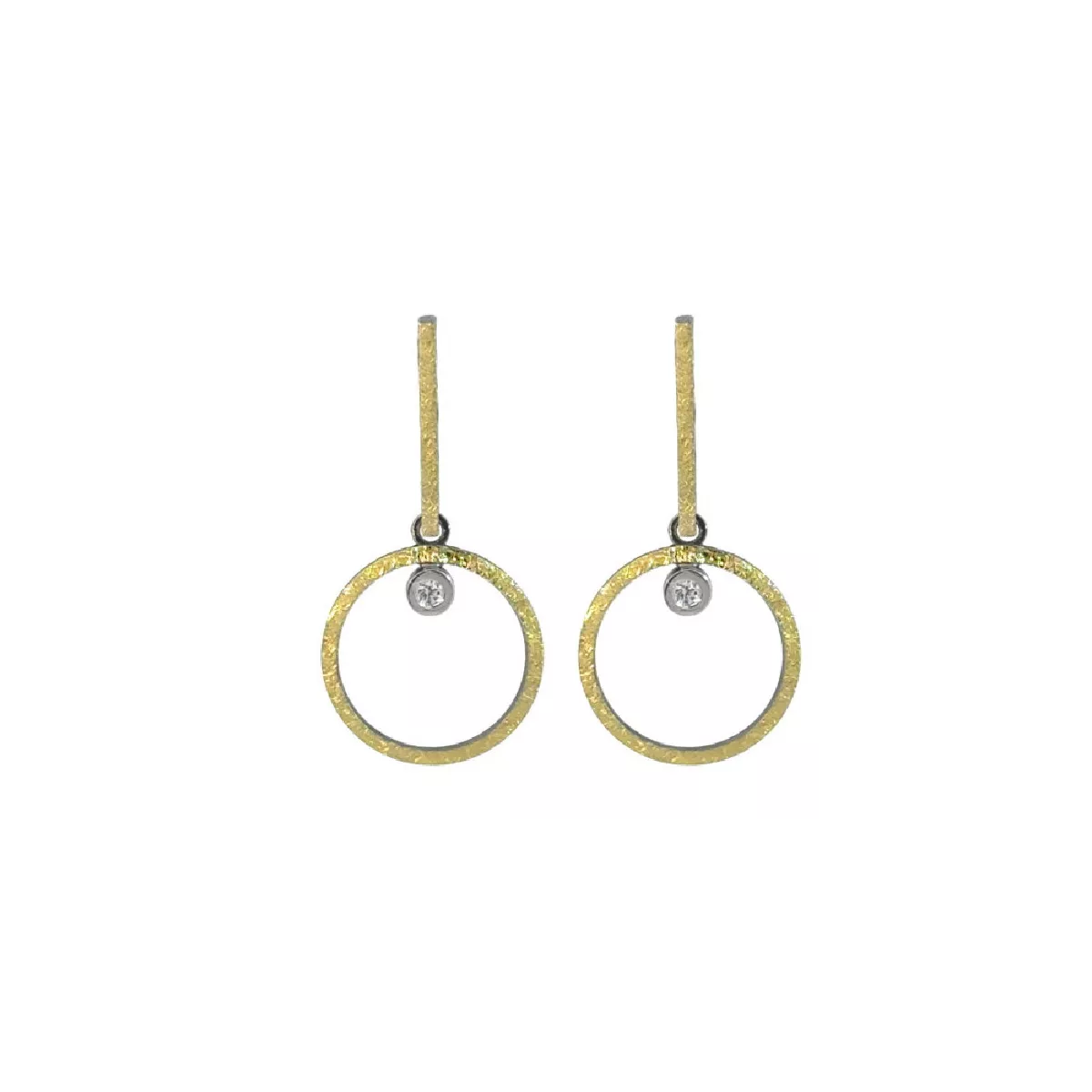 Arracades Miquel Sarda plata or 18k brillant - 25315