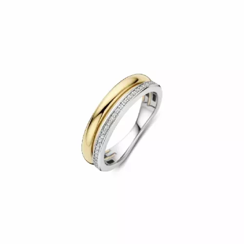 Anillo Ti Sento plata ip chapado circon - 12392ZY