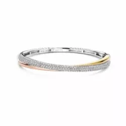 Polsera Ti Sento esclava plata tricolor zircon - 23071ZT