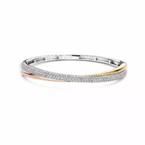 Polsera Ti Sento esclava plata tricolor zircon - 23071ZT