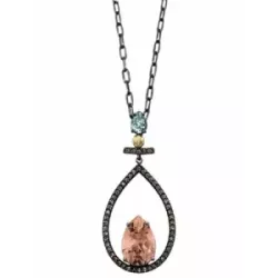 Penjoll Bohemme plata or zircon llagrima cadena plata - 7SAM2504P50MA