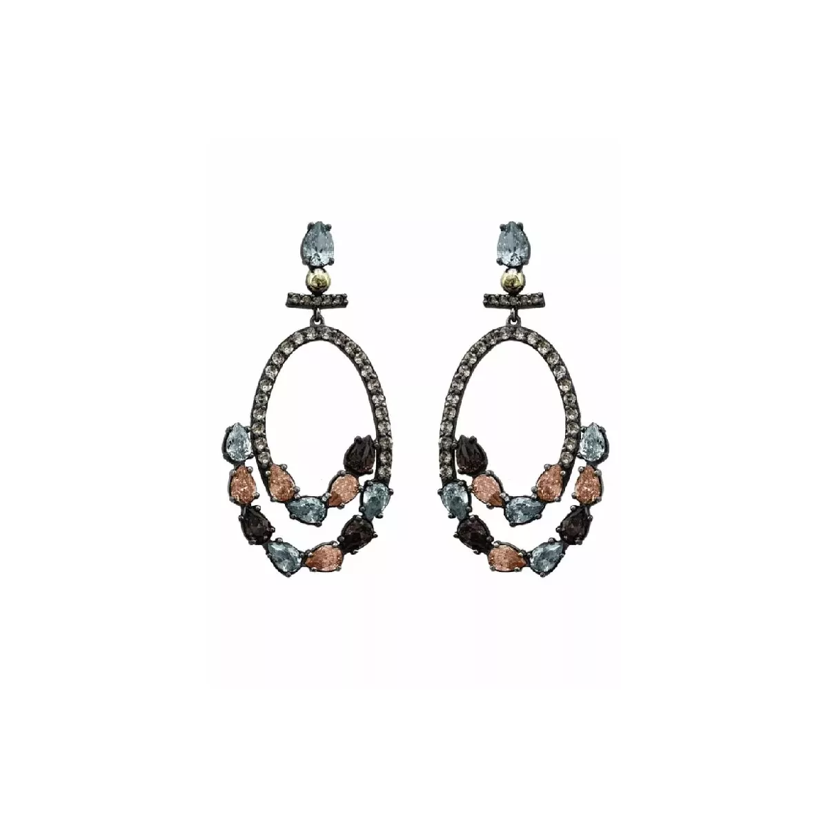 Arracades Bohemme plata or zircon llargues - 7SAM2520EMX