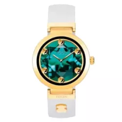 Reloj Tous To S-Connect ip chapado 36mm diametro de caja correa caucho blanca - 3000147600