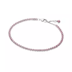 Polsera Pandora plata zircon rosa tipo riviere - 593927C02