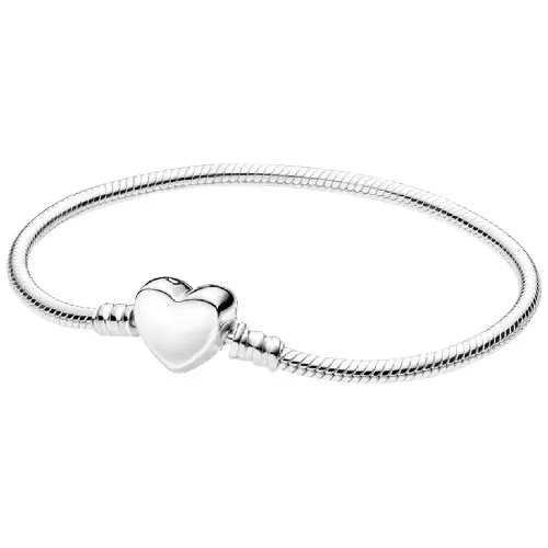 Polsera Pandora plata tanca cor llis - 599206C00