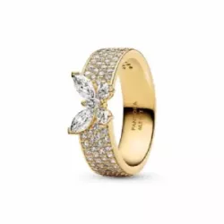 Anell Pandora papallona plata  14k gold plated zircon - 164270C01