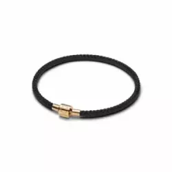 Polsera Pandora nylon negre tanca 14k gold-plated - 564530C01