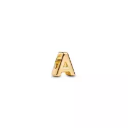 Charm Pandora lletra A 14k gold-plated - 763947C00