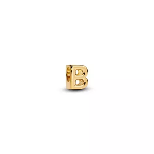 Charm Pandora lletra B 14k gold-plated - 763948C00