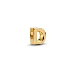 Charm Pandora letra D14k gold plated - 763950C00