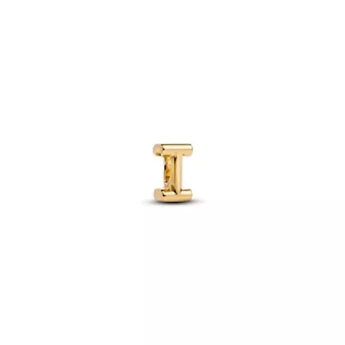 Charm Pandora lletra I 14k gold plated - 763955C00