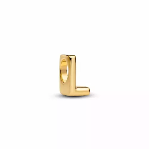 Charm Pandora lletra L 14k gold plated - 763958C00