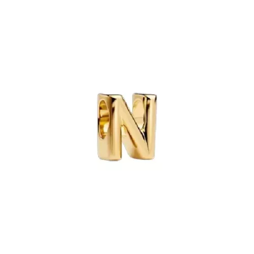 Charm Pandora lletra N 14k gold plated - 763960C00