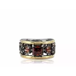 Anell Bohemme plata or i zircon color - 7SHE004RB00