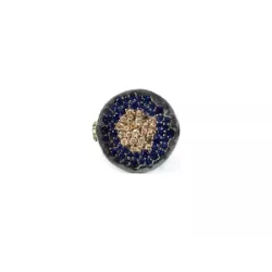 Anell  Bohemme plata zircon blau i cava - 7SFT003RAZ