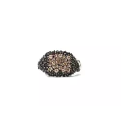 Anell Bohemme plata espineles negres i zircon - 7SFT017RMX