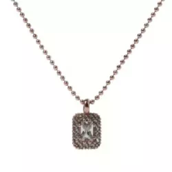 Penjoll Sunfield plata rose zircon cadena - CL064840/2/42