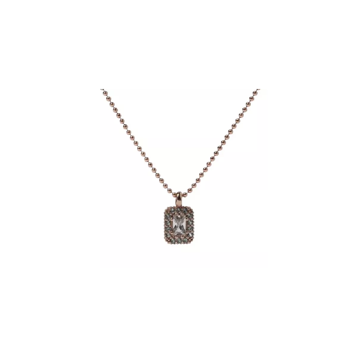 Penjoll Sunfield plata rose zircon cadena - CL064840/2/42