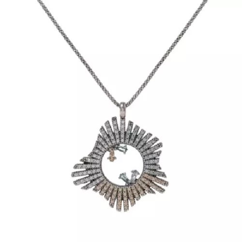 Penjoll Sunfield plata zircon colors cadena plata - CL065033