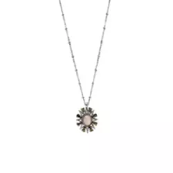 Penjoll Sunfield plata quars rosa zircon cadena plata - CL065232