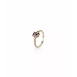 Anillo Sunfield plata xapada circon marron - AN061960/2
