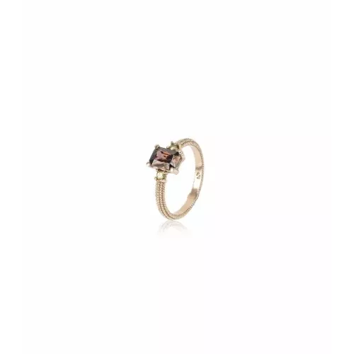Anillo Sunfield plata xapada circon marron - AN061960/2
