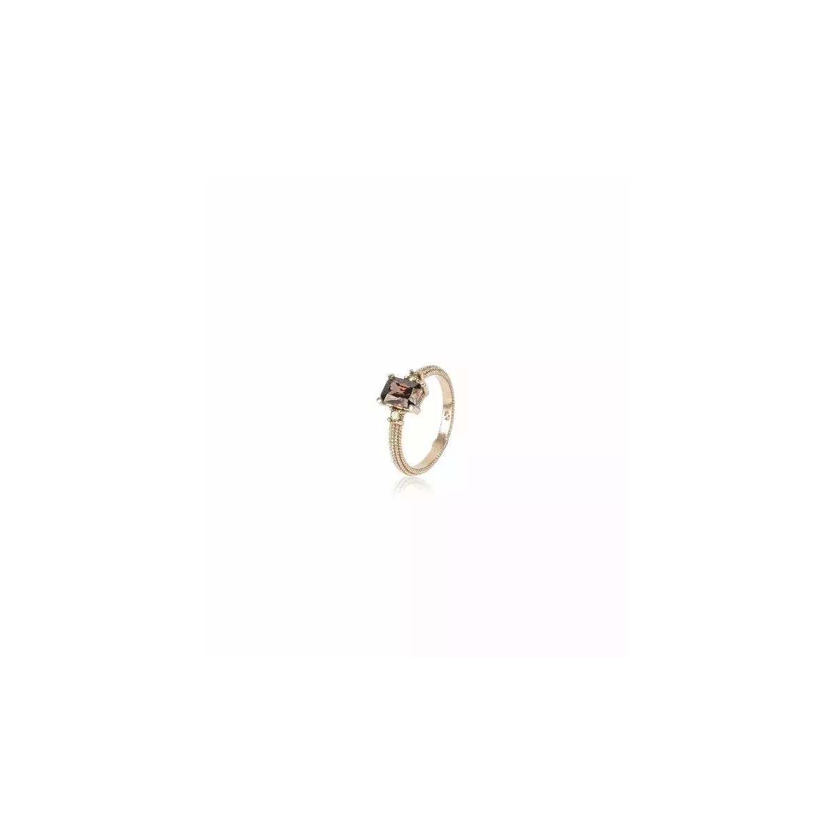Anillo Sunfield plata xapada circon marron - AN061960/2