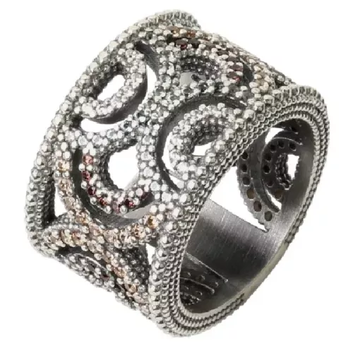 Anillo Sunfiled plata circon colores - AN064750